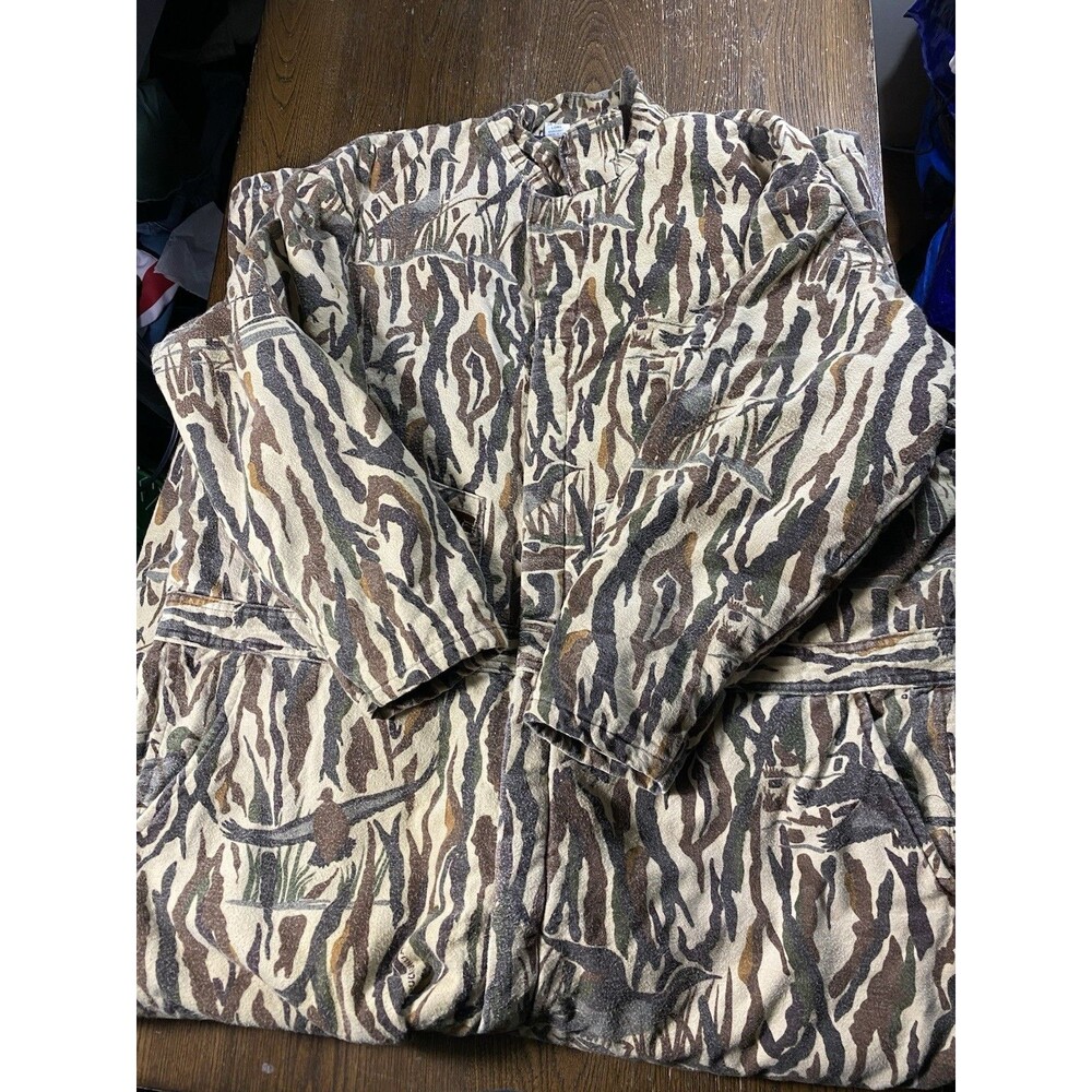 Vtg 90s Rattlers Brand Camo Coveralls Insulated Hunting Suit 3XL Long USA Made